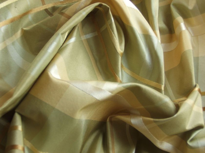 100%SILK KRAVET GARDEN PEA LITE PISTACHOI&GOLD RT$149/Y  