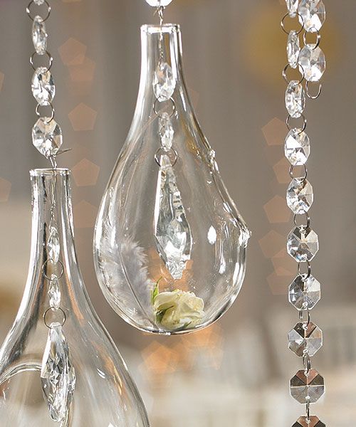   Wedding Reception Vases   Acrylic crystal garlands sold separately