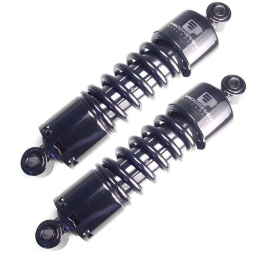 New Progressive 412 11 Black Rear Shocks Harley Dyna  