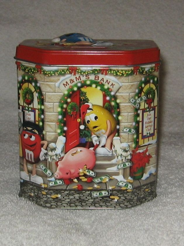 2003 M&Ms CHRISTMAS VILLAGE TIN BANK  