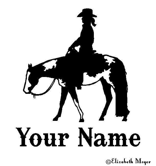 Western Pleasure Paint Horse Decal Sticker U CUSTOMIZE  