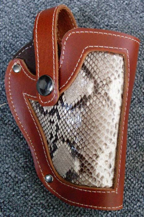 Custom Python Snake Skin Holster for 2 38 357 Revolver  