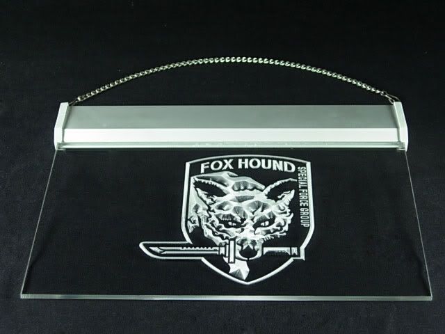 J620Y LED Sign Metal Gear Solid Fox Wolf Bar Pub Light  