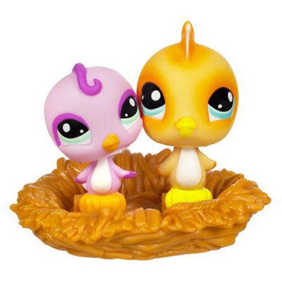 NEW LITTLEST PET SHOP TWIN BABY BIRDS & NEST #975 #976  