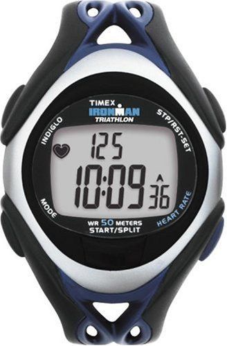 TIMEX IRONMAN 75 LAP BLUE/BLACK HEART RATE MONITOR MEN WATCH T5C411 