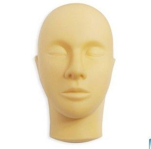   Half Front Head Male Cosmetolgy Soft Rubber face for Massage Practice