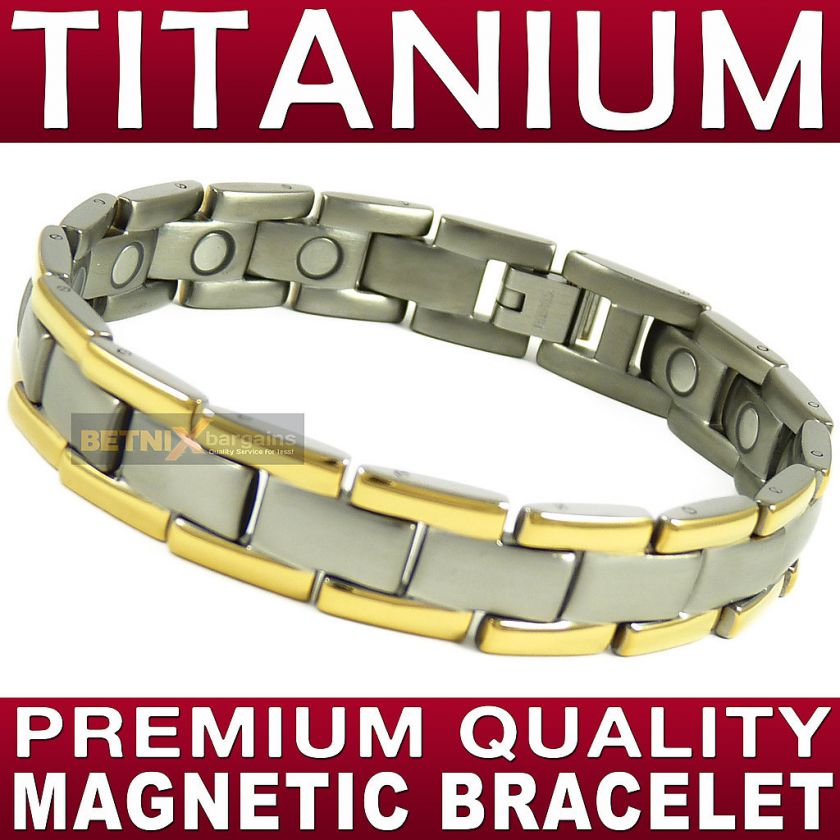 Mens Titanium Magnetic bracelet 15 magnets bangle quality silver 