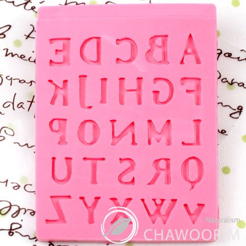 No.14   ALPHABET series Decoration Silicone molds  