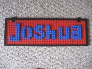 Lego custom name plate lego mosaic birthday plate  