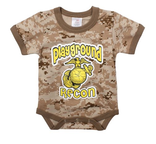 USMC Theme BABY Marines 1 Piece PLAYGROUND RECON ONESIE  