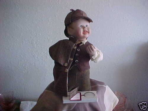 Little Sherlock Porcelain Doll by Knowles Dolls  