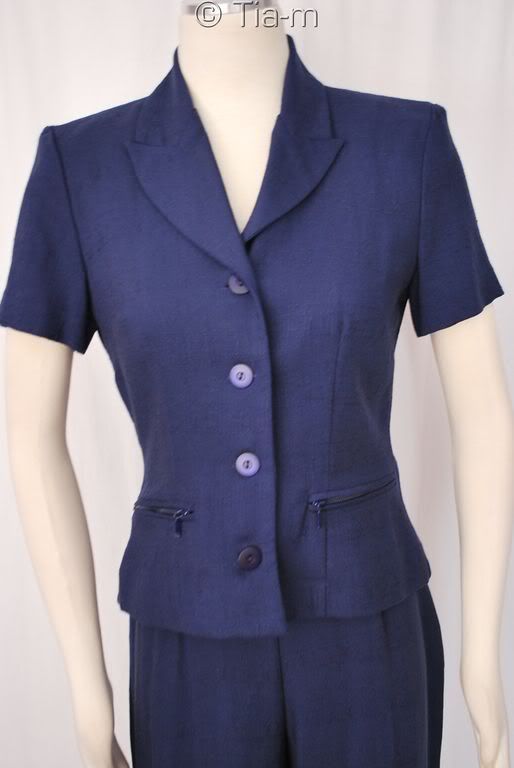 LENNIE PETITE NINA LEONARD INTERVIEW PANT SUIT SZ 4P  