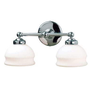 NEW 2 Light Retro Bathroom Vanity Lighting Fixture, Polished Nickel 