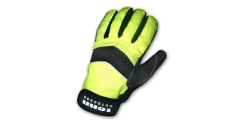 Hi Viz Yellow Cycle Windproof Waterproof Cycling Gloves  