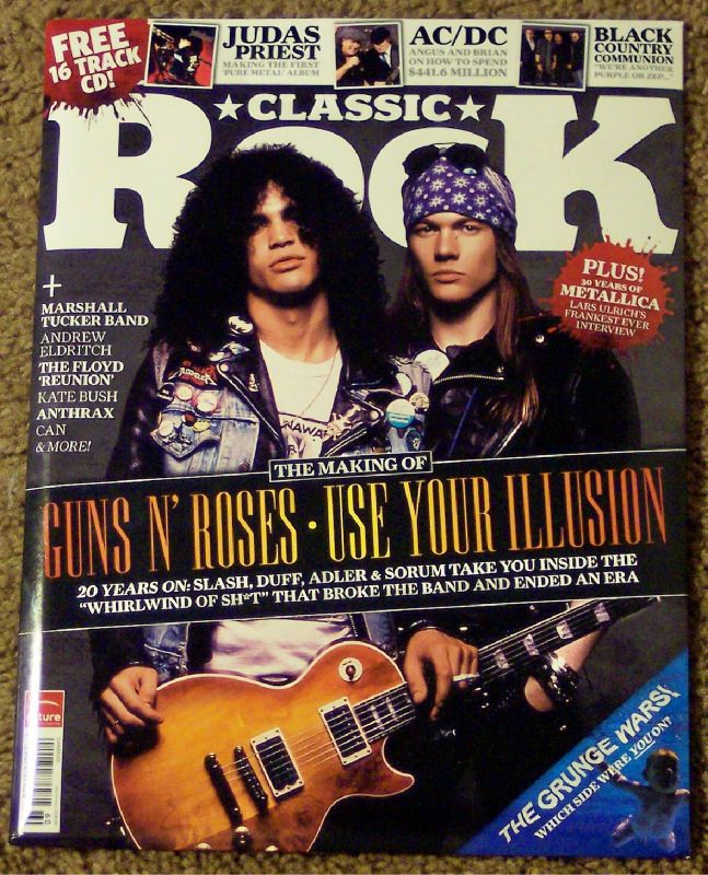 CLASSIC ROCK + CD Summer 2011 GUNS n ROSES Metallica 30  