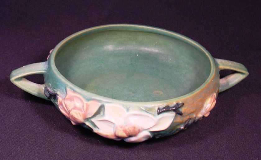 Roseville Pottery Handled Bowl # 447 6  