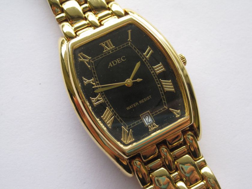 Adec N.O.S. ladies watch with black dial and Roman numerals   running