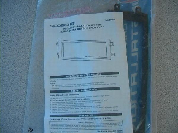 Scosche 03 Up Mitsubishi Endeavor Installation Kit New  