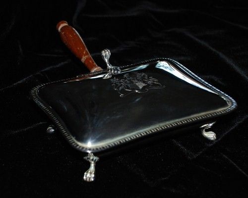 Sheffield Silver Plate Silent Butler Crumb Pan  