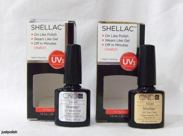 CND Creative Shellac Gel Polish Base + Top Coat .25oz/7.3ml ~2ct 