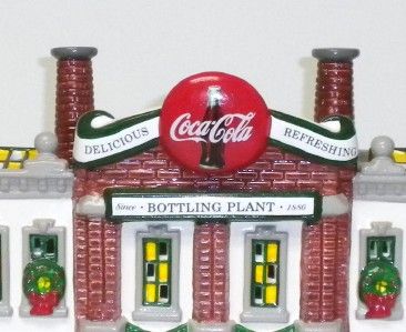 Vintage Coca Cola Brand Bottling Plant Dept. 56 Snow Village Item 