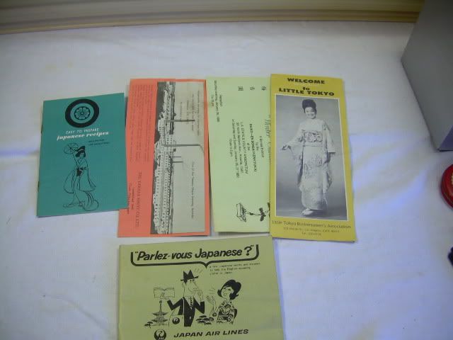 vintage JAPANESE souvenirs BOOKLETS recipes Japan Air PHRASE BOOK 