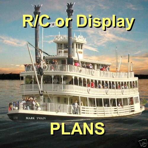 RADIO CONTROL Mississippi Stern Wheeler MODEL BOAT PLANS NOTE & PLANS 