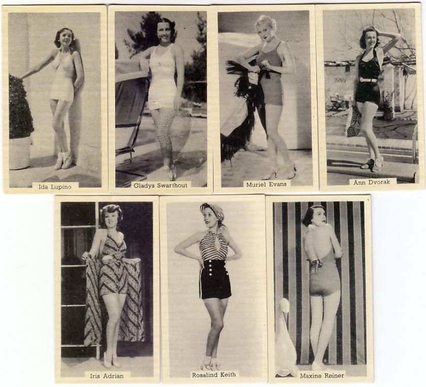 Beautiful Women Cards from 1939 IDA LUPINO ANN DVORAK  