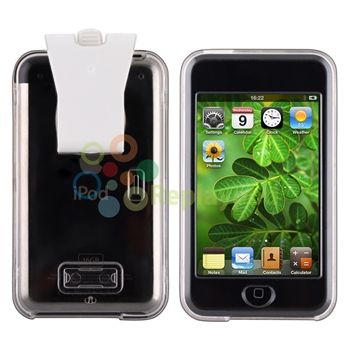 Clear Crystal Hard Case+Wall Charger For iPod Touch 1G  