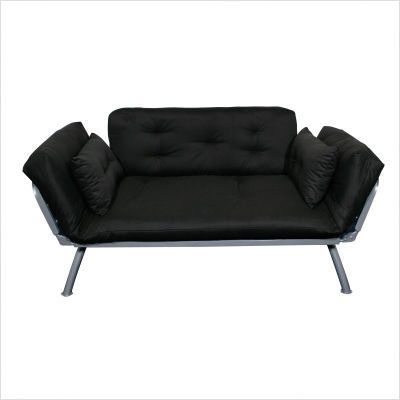 BLACK FUTON SOFA BED + TWIN MATTRESS / BEDROOM / DORM  