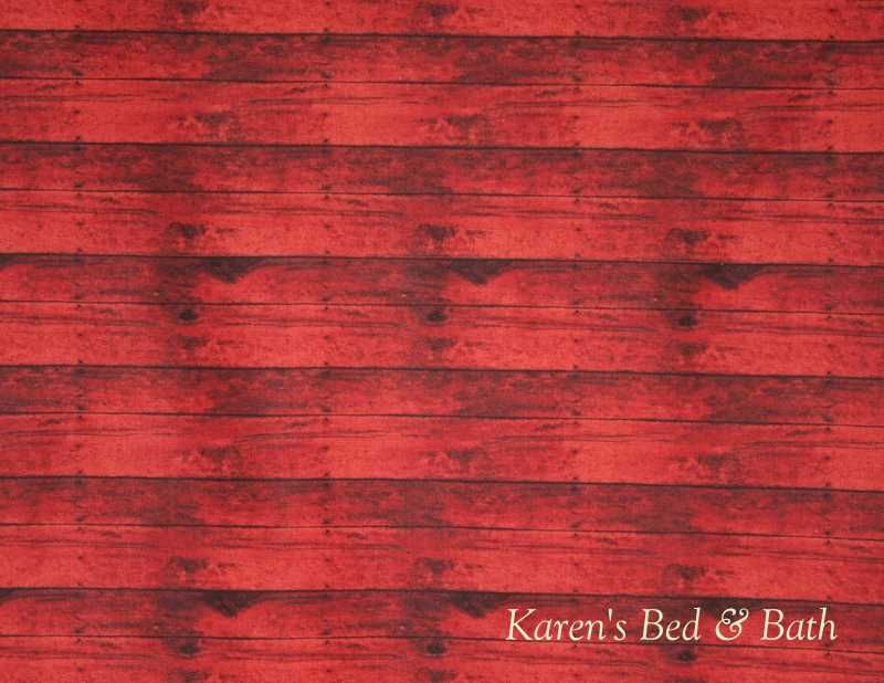 Farm Red Barn Barnside Plank Board Curtain Valance NEW  