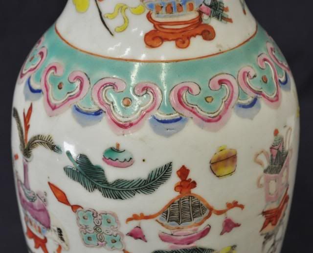 ANTIQUE CHINESE POLYCHROME VASE EARLY 20TH CENTURY  