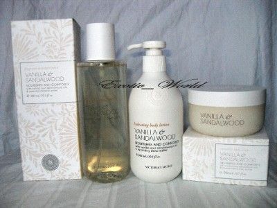 VICTORIAS SECRET VANILLA SANDALWOOD LOTION~MIST~CREAM  