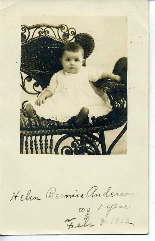 RPPC PRETTY BABY GIRL WICKER CHAIR WAKEFIELD NEBRASKA  